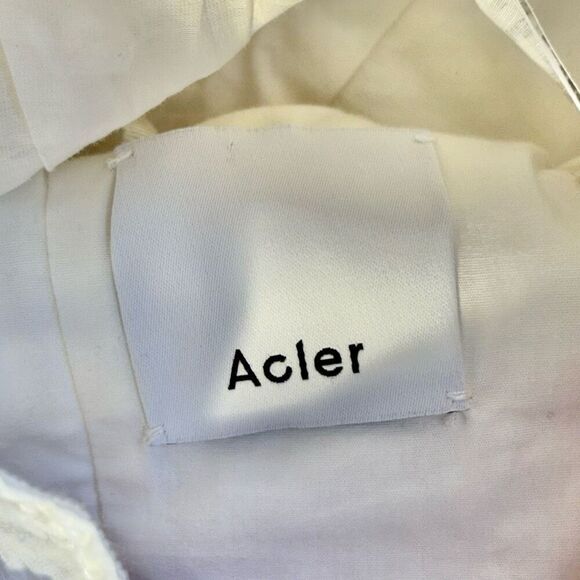 Acler Mock Neck Polka Dot Frills Ruffle White Hawk Top Women’s Size 4US - Picture 5 of 11